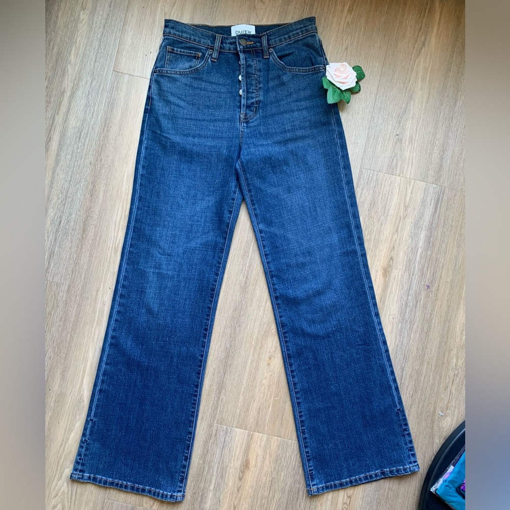 NWOT DU/ER Midweight Performance Denim Wide Leg Jean - Picture 2 of 15